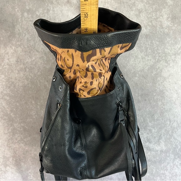 Aimee Kestenberg Backpack Black Pebbled Leather Designer Hobo Bag **See Desc** - Picture 7 of 16